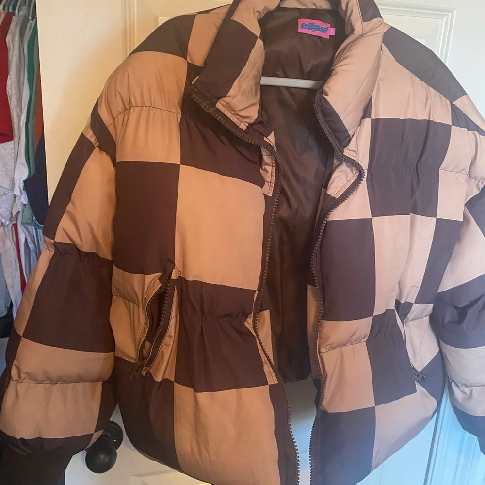 Checkered puffer jacket - Picture 1 of 1